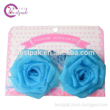 2014 korea style blue sheer ribbon hair accessories for small kids